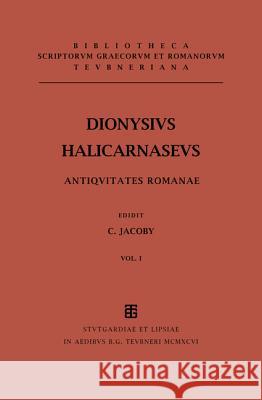 Libri I-III Dionysius Halicarnaseus 9783598712852