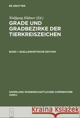 Quellenkritische Edition Wolfgang Hubner 9783598742866
