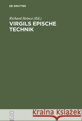 Virgils epische Technik Richard Heinze 9783598772122