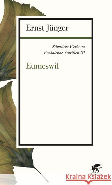 Eumeswil Jünger, Ernst 9783608963205