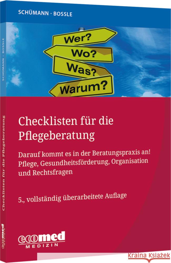 Checklisten für die Pflegeberatung Schümann, Daniel, Boßle, Michael 9783609165530