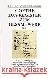 Register und Gesamtinhaltsverzeichnis, 2 Bde.  9783618606000 Deutscher Klassiker Verlag
