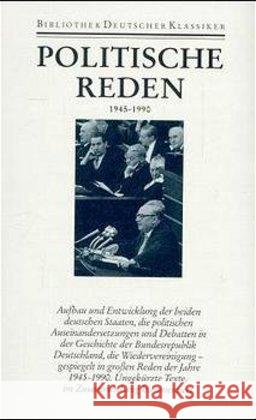 Politische Reden. Tl.4 : 1945-1990 Recker, Marie-Luise   9783618668701 Deutscher Klassiker Verlag