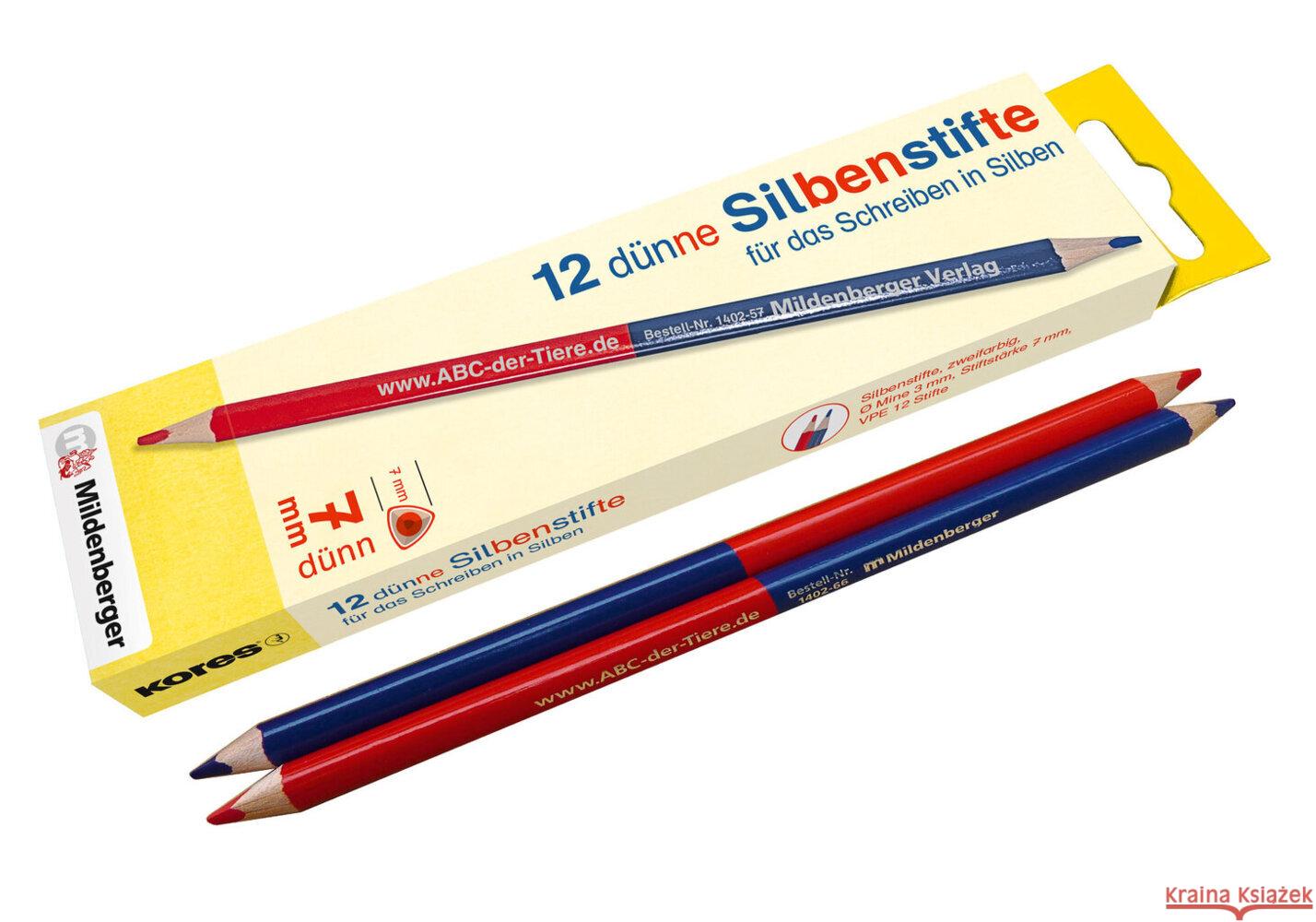 12 dünne Silbenstifte für das Schreiben in Silben, 12 Teile KORES Deutschland GmbH 9783619142576 Mildenberger