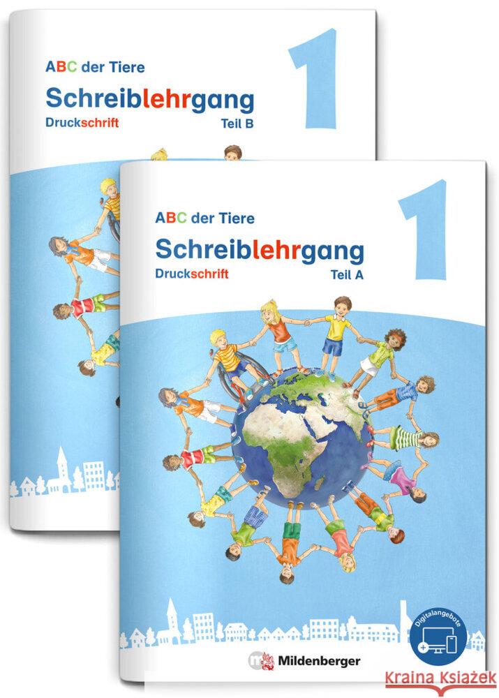 ABC der Tiere 1 Neubearbeitung - Schreiblehrgang Druckschrift, Teil A und B, 2 Teile Kuhn, Klaus, Hahn, Mareike, Mrowka-Nienstedt, Kerstin 9783619147939 Mildenberger