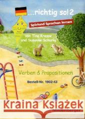 richtig so!, Spielend Sprachen lernen (Spiel). Tl.2 : Verben und Präpositionen. Spiele für den Deutsch-Förderunterricht, 1. bis 4. Schuljahr Kresse, Tina; Schurig, Susanne 9783619192434 Mildenberger