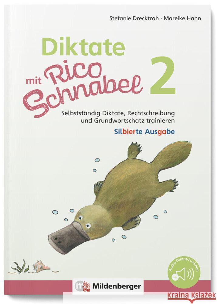 Diktate mit Rico Schnabel, Klasse 2 - silbierte Ausgabe Drecktrah, Stefanie, Hahn, Mareike 9783619220458 Mildenberger