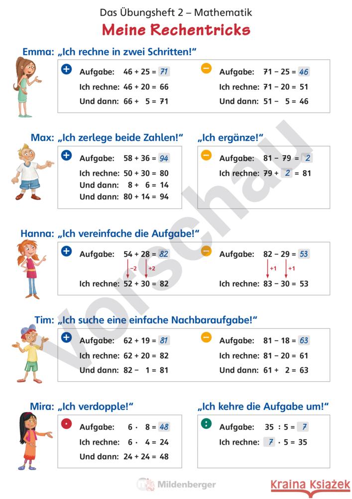 Das Übungsheft Mathematik 2 - Poster Simon, Nina, Simon, Hendrik 9783619257560 Mildenberger
