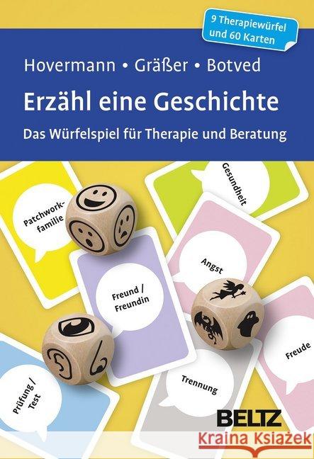 Erzähl eine Geschichte, 9 Holzwürfel, 60 Karten, 1 Sanduhr : Das Würfelspiel für Therapie und Beratung Hovermann, Eike; Gräßer, Melanie; Botved, Annika 9783621285957 Beltz Psychologie