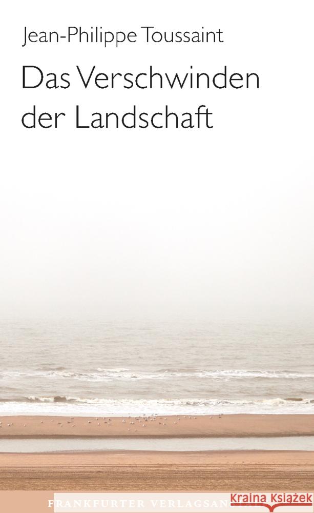 Das Verschwinden der Landschaft Toussaint, Jean-Philippe 9783627003043