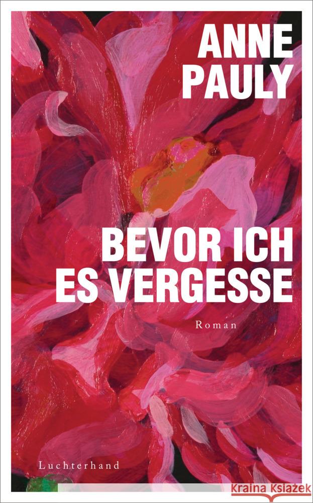 Bevor ich es vergesse Pauly, Anne 9783630876689 Luchterhand Literaturverlag