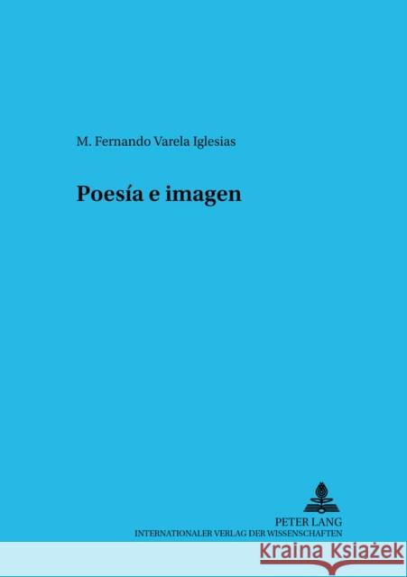 Poesía E Imagen Noe, Alfred 9783631399071 Peter Lang Gmbh, Internationaler Verlag Der W