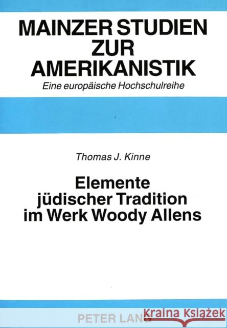 Elemente Juedischer Tradition Im Werk Woody Allens Herget, Winfried 9783631485309 Peter Lang Gmbh, Internationaler Verlag Der W