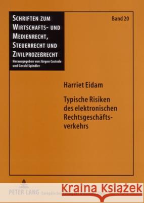 Typische Risiken Des Elektronischen Rechtsgeschaeftsverkehrs Spindler, Gerald 9783631541463 Lang, Peter, Gmbh, Internationaler Verlag Der