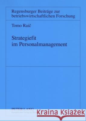 Strategiefit Im Personalmanagement Drumm, Hans Jürgen 9783631550519 Lang, Peter, Gmbh, Internationaler Verlag Der