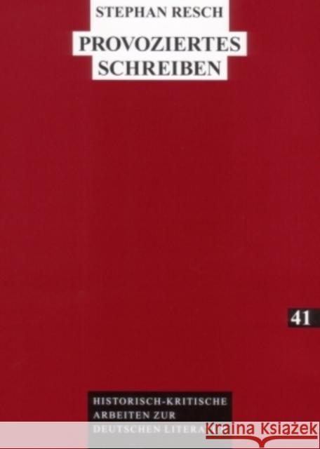 Provoziertes Schreiben: Drogen in Der Deutschsprachigen Literatur Seit 1945 Kraft, Herbert 9783631560815 Peter Lang Gmbh, Internationaler Verlag Der W