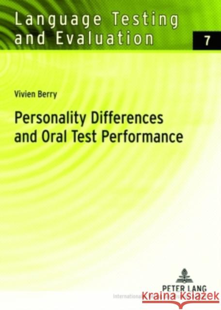 Personality Differences and Oral Test Performance Sigott, Günther 9783631561713