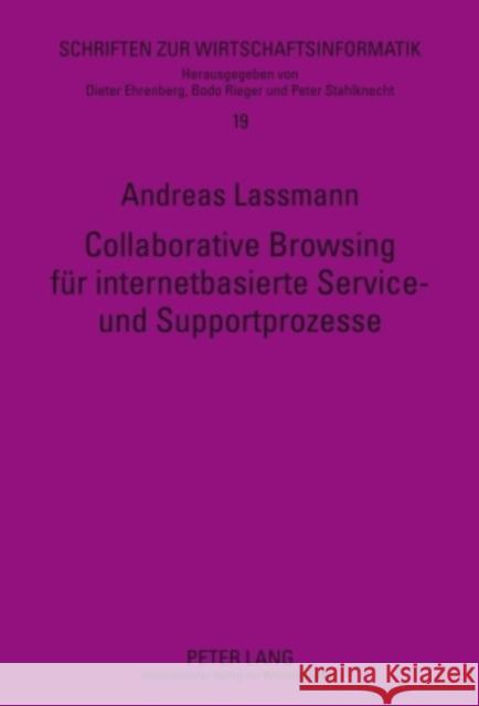 Collaborative Browsing Fuer Internetbasierte Service- Und Supportprozesse Ehrenberg, Dieter 9783631591345 Peter Lang Gmbh, Internationaler Verlag Der W