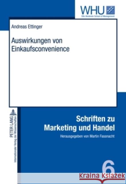 Auswirkungen Von Einkaufsconvenience Fassnacht, Martin 9783631596104