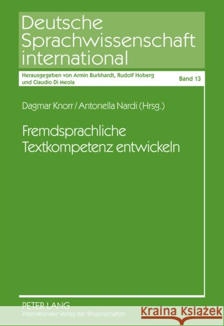 Fremdsprachliche Textkompetenz Entwickeln Di Meola, Claudio 9783631609675 