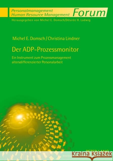 Der Adp-Prozessmonitor: Ein Instrument Zum Prozessmanagement Altersdifferenzierter Personalarbeit Domsch, Michel E. 9783631614464 Lang, Peter, Gmbh, Internationaler Verlag Der