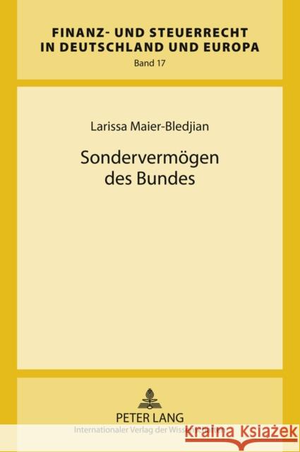 Sondervermoegen Des Bundes Kube, Hanno 9783631620120