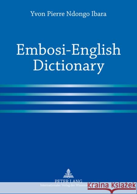 Embosi-English Dictionary  9783631624807 Peter Lang GmbH