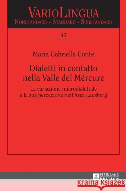 Dialetti in contatto nella Valle del Mércure; La variazione microdialettale e la sua percezione nell'Area Lausberg Radtke, Edgar 9783631646922