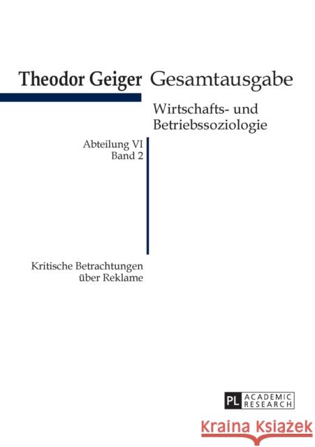 Kritische Betrachtungen Ueber Reklame Rodax, Klaus 9783631648193 Peter Lang Gmbh, Internationaler Verlag Der W