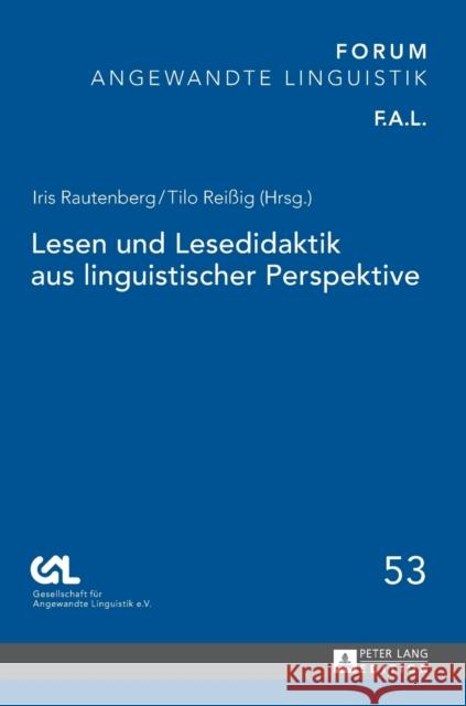 Lesen Und Lesedidaktik Aus Linguistischer Perspektive Göpferich, Susanne 9783631656389 Peter Lang Gmbh, Internationaler Verlag Der W
