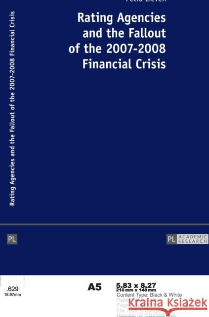 Rating Agencies and the Fallout of the 2007-2008 Financial Crisis Lieven, Petra 9783631676219