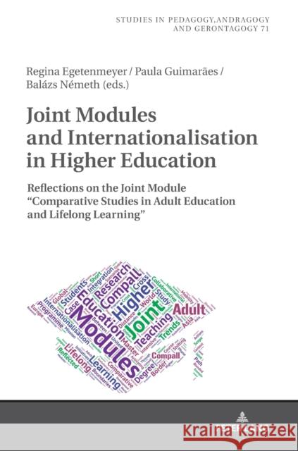 Joint Modules and Internationalisation in Higher Education: Reflections on the Joint Module «Comparative Studies in Adult Education and Lifelong Learn Robak, Steffi 9783631736258 Peter Lang Gmbh, Internationaler Verlag Der W