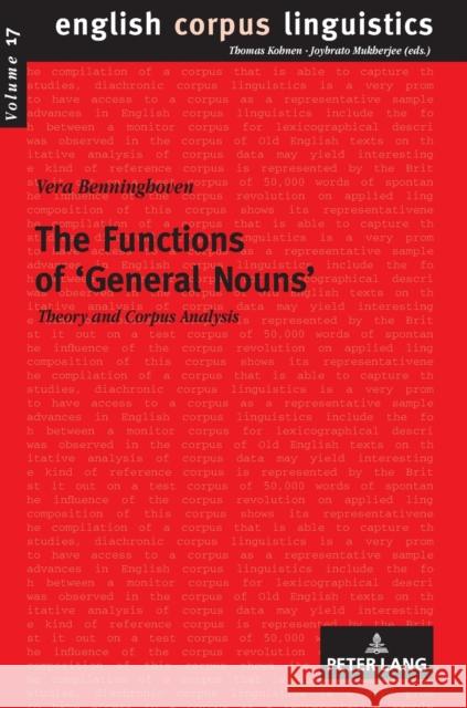 The Functions of: Theory and Corpus Analysis Mukherjee, Joybrato 9783631747582