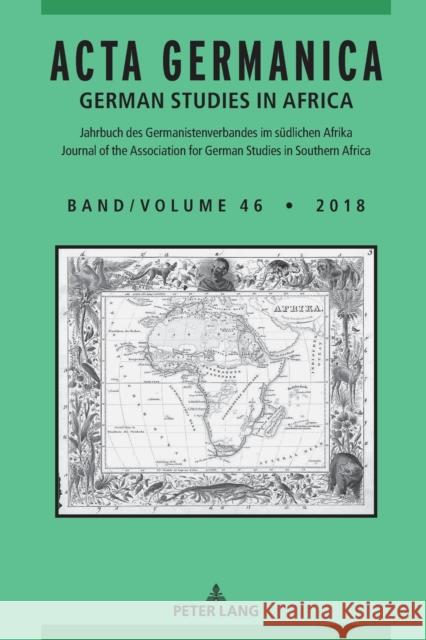 ACTA Germanica: German Studies in Africa Von Maltzan, Carlotta 9783631770184 Peter Lang Gmbh, Internationaler Verlag Der W