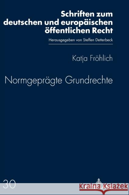 Normgepraegte Grundrechte Detterbeck, Steffen 9783631796238