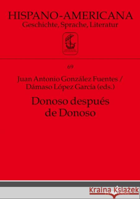 Donoso Después de Donoso Witthaus, Jan-Henrik 9783631805473 Peter Lang (JL)