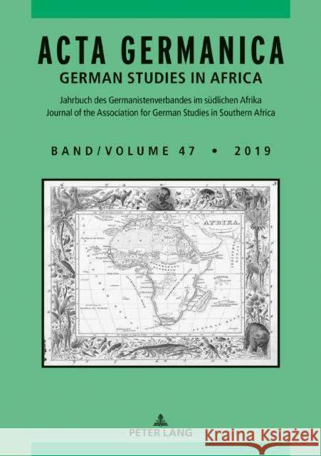 ACTA Germanica: German Studies in Africa Van Den Berg, Cilliers 9783631809044 Peter Lang Gmbh, Internationaler Verlag Der W