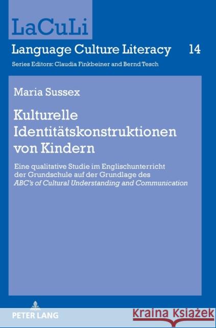 Kulturelle Identit Maria Sussex 9783631819166 Peter Lang Gmbh, Internationaler Verlag Der W