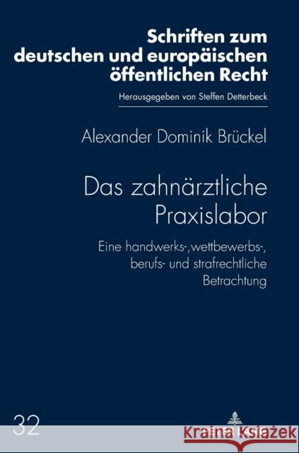 Das Zahnaerztliche Praxislabor: Eine Handwerks-, Wettbewerbs-, Berufs- Und Strafrechtliche Betrachtung Detterbeck, Steffen 9783631847046