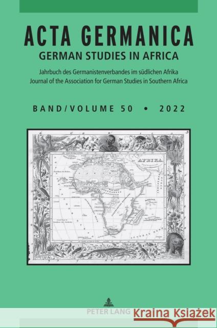 Acta Germanica: German Studies in Africa Cilliers Va 9783631894606 Peter Lang Gmbh, Internationaler Verlag Der W