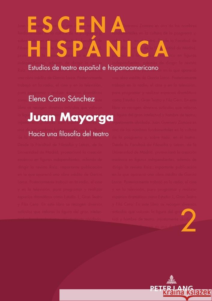 Juan Mayorga: Hacia una filosof?a del teatro Diego Santo Guadalupe Sori Javier Huert 9783631909331 Peter Lang Gmbh, Internationaler Verlag Der W