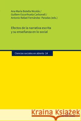 Efectos de la narrativa escrita y su enseñanza en lo social  9783631916001 Peter Lang