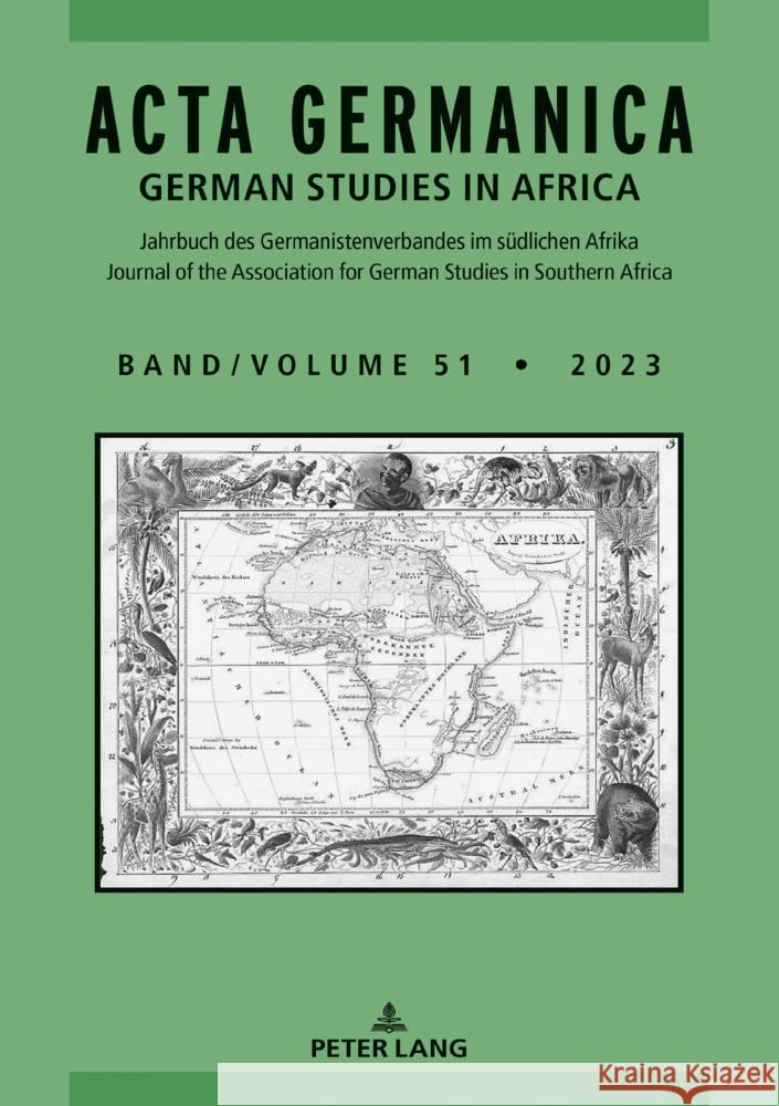 Acta Germanica: German Studies in Africa Cilliers Va Cilliers Va 9783631916322 Peter Lang Gmbh, Internationaler Verlag Der W