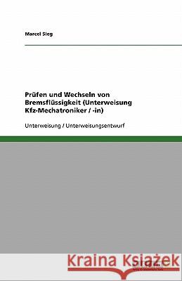 Prüfen und Wechseln von Bremsflüssigkeit (Unterweisung Kfz-Mechatroniker / -in) Marcel Sieg 9783638598545