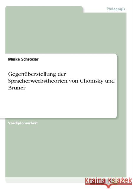 Gegenüberstellung der Spracherwerbstheorien von Chomsky und Bruner Schröder, Meike 9783638636803