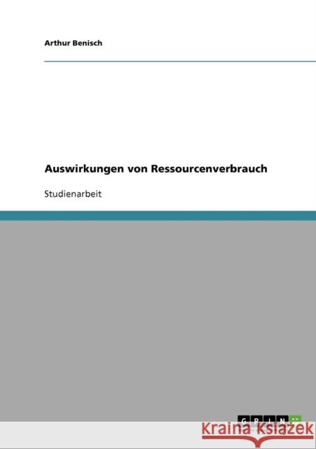 Auswirkungen von Ressourcenverbrauch Arthur Benisch 9783638777131 Grin Verlag