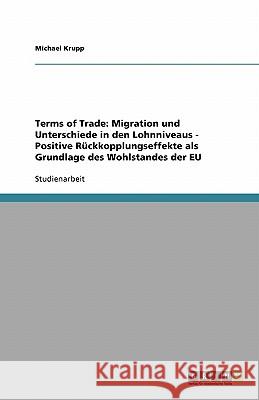 Terms of Trade: Migration und Unterschiede in den Lohnniveaus - Positive Rückkopplungseffekte als Grundlage des Wohlstandes der EU Michael Krupp 9783638777186 Grin Verlag