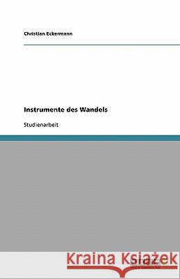 Instrumente des Wandels Christian Eckermann 9783638811880 Grin Verlag