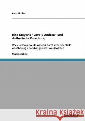 Hito Steyerls Lovely Andrea und Ästhetische Forschung: Wie ein komplexes Kunstwerk durch experimentelle Annäherung erfahrbar gemacht werden kann Eichler, Berit 9783638925198 Grin Verlag