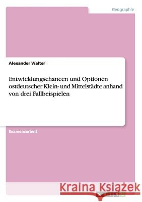 Entwicklungschancen und Optionen ostdeutscher Klein- und Mittelstädte anhand von drei Fallbeispielen Walter, Alexander 9783638933605 Grin Verlag